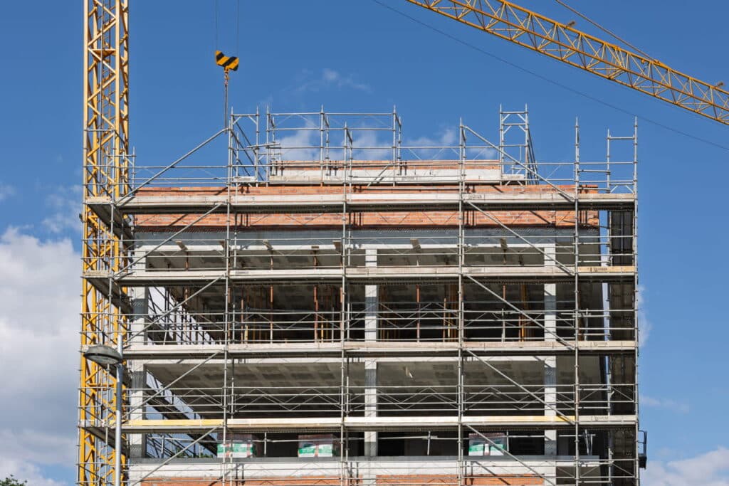 commercial property being built